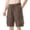 Coffee, variant on Men's Quick Dry Cargo Shorts Elastic Drawstring Waist with Multi-Pockets,Fashion Casual Lightweight Summer Shorts Gray 3XL