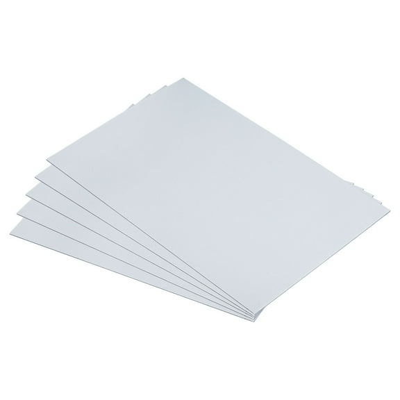 5pcs Galvanized Steel Sheet, 10x15cm Metal Sheet Galvanized Steel Plate Panels 0.8mm Thick for Roof Flashing