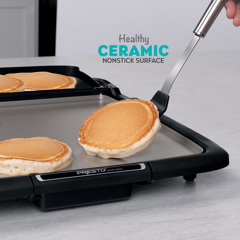 Presto Ceramic Nonstick Electric Griddle/Warmer Plus with