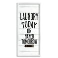 thumbnail image 4 of Stupell Industries Laundry Today Naked Tomorrow Quote Text Grain Pattern Framed Wall Art, 13 x 30, Design by Kim Allen, 4 of 5