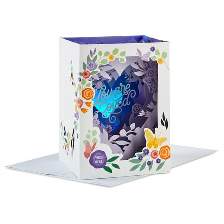 Hallmark Paper Wonder Musical 3D Pop-Up Mother's Day Card With Light (You Are Loved Heart)