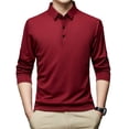 thumbnail image 4 of CENL Mens Button Collar Dress Shirt Blouse Long Sleeve Tops Business Formal T-Shirt, 4 of 9
