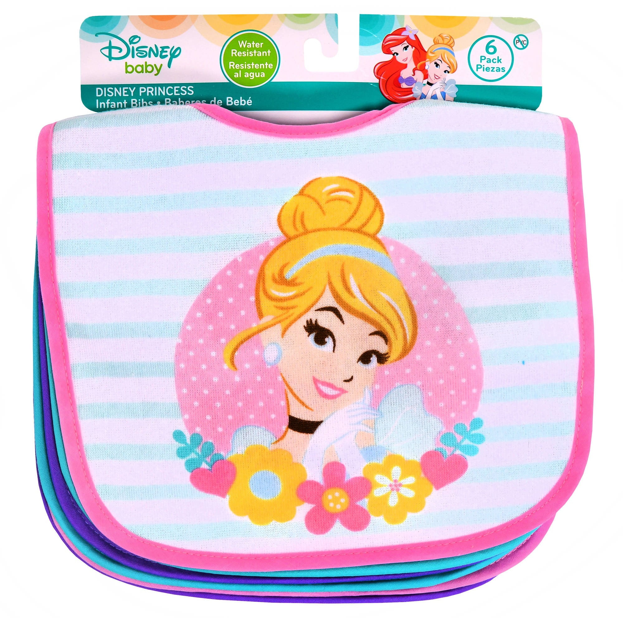 Princess Infant Bibs, Count of 6
