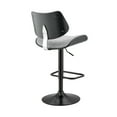 thumbnail image 5 of Armen Living Indoor Leland Adjustable Cream Faux Leather and Chrome Finish Bar Stool, 5 of 11
