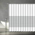 thumbnail image 2 of Striped Shower Curtain Black and White Stripes Modern Simple Boho Fabric Bathroom Curtains Decor Set with Hook(72" Wx84 H), 2 of 4