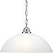 thumbnail image 3 of Classic Dome Pendant Collection 1-Light Etched Glass Traditional Pendant Light Brushed Nickel, 3 of 4