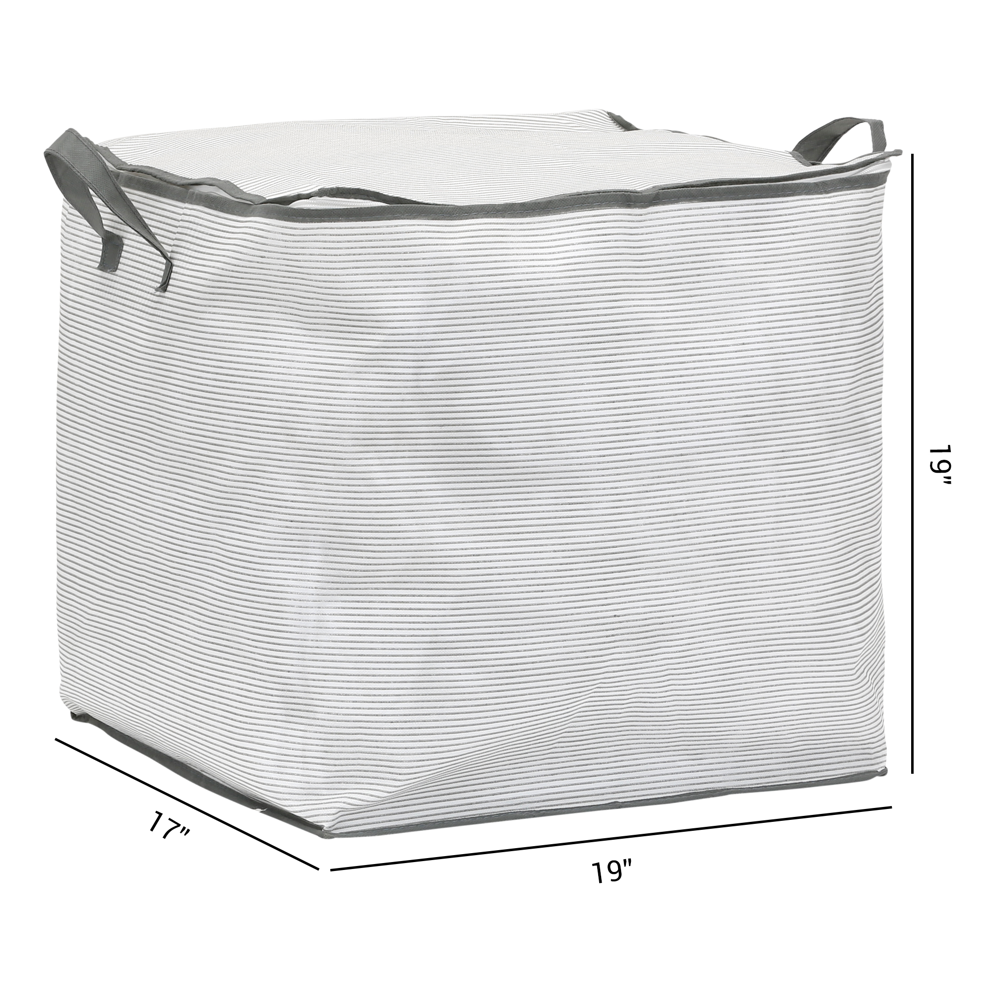 Unique Bargains 1 Pack Clothes Storage Bags Moving Bags Stripe 19*17*19in