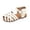 00-White23, variant on Hihipz Toddler Girls Sandals Woven Hook Loop Soft Sole Princess Summer Beach Shoes
