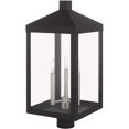 thumbnail image 4 of Livex Lighting 20586-04 Transitional Three Light Post-Top Lanterm from Nyack Collection in Black Finish, 10.50 inches, Medium, 4 of 7