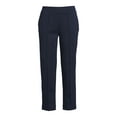 thumbnail image 4 of Time and Tru Women's Cropped Pintuck Pull On Knit Pants, 4 of 5