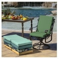 thumbnail image 6 of ARDEN Outdoor Dining Chair Cushion, 20 x 20, Rain-Proof, Fade Resistant, 20 x 20, Moss Green Leala, 6 of 7