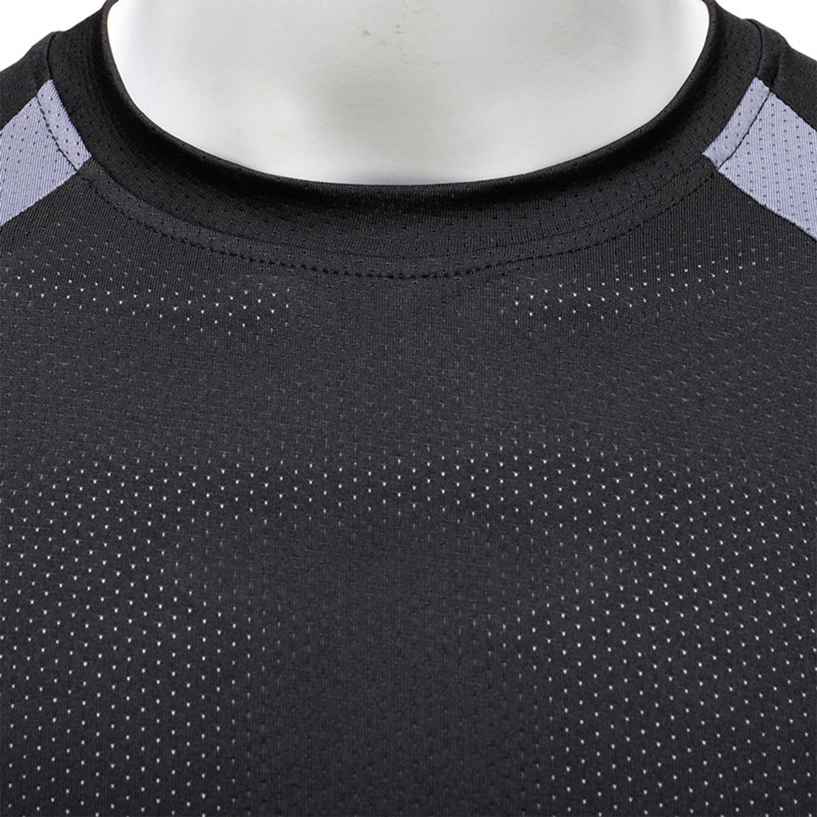 Dolkfu Color Block Shirt for Men Short Sleeve Athletic Gray T Shirt Fitted Breathable Crew Neck Graphic Tees for Men,2X