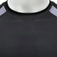 thumbnail image 5 of Men's Mesh T-Shirt Color Block Short Sleeve Round Neck Sporty Casual Top Gray XL, 5 of 5