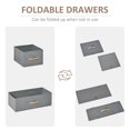 thumbnail image 6 of HOMCOM 5-Drawer High Fabric Storage Bedroom Closet Dresser Bins w/ Shelf, 6 of 9