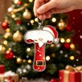 thumbnail image 6 of JeashCHAT Initial Letter Christmas Ornaments, Red Christmas Initial Ornaments, Christmas Tree Decoration, Acrylic Monogram Hanging Pendant with Bead Chain, Christmas Gifts, 6 of 6