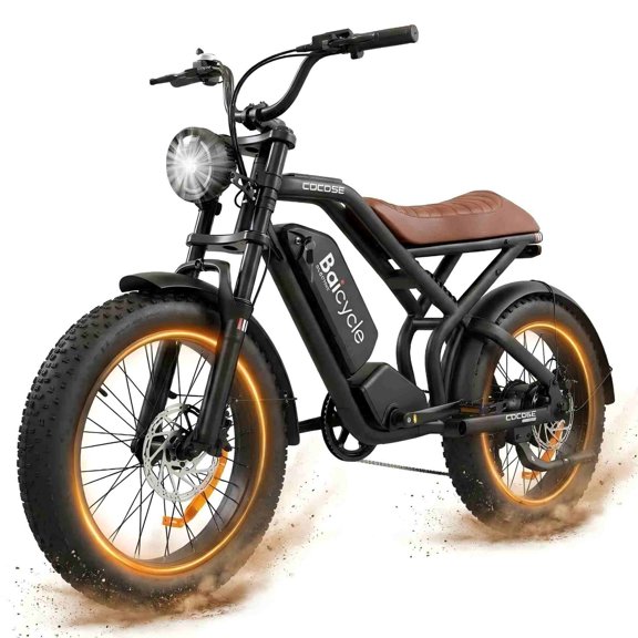 Electric Bike for Adults,1000W Peak E-Mountain Bike, 20" x 4" off Road Fat Tire,Up to 80/110KM Range & 45KM/H Speed,7 Speed Gears,UL 2849