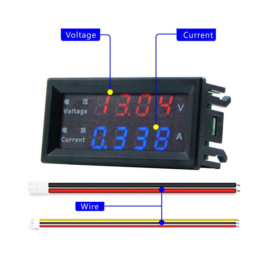 Rot LED Panel Meter Mini Digital Ammeter DC 0 To 10A NEU