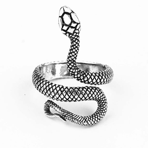 Anillos de tamaño ajustable Tendencia de modelado de animales Anillo de amistad exagerado abierto Suministro de joyería de aleación Ropa de Ropa, zapatos y accesorios Miscelánea Plata antigua Guardurnaity AP010680-02B