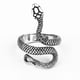 thumbnail image 2 of Minnieouse Anillos de tamaño ajustable Tendencia de modelado de animales Anillo de amistad exagerado abierto Suministro de joyería de aleación Ropa, zapatos y accesorios Miscelánea Plata antigua, 2 of 6