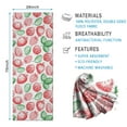 thumbnail image 2 of Red Strawberry Plants Fruit Green Leaf White Pattern Hot Yoga Mat Towel Non Slip for Hot Yoga - Quick-Drying Yoga Mat Cover with 4 Corner Pockets with Travel Bag - Hot Yoga Towel Non Slip 74"x26", 2 of 6