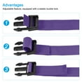 thumbnail image 4 of Uxcell 2m Adjustable with Quick Release Buckle Luggage Strap, Purple, 4 of 5