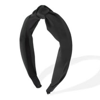 Unique Bargains Knotted Headband for Women Top Knot Head Bands Hair Fashion Hair Accessories Black