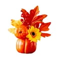 thumbnail image 3 of Centerpiece Pumpkin Maple Leaves Realistic Foam for Autumn Home Desk Tabletop Decoration, 3 of 9