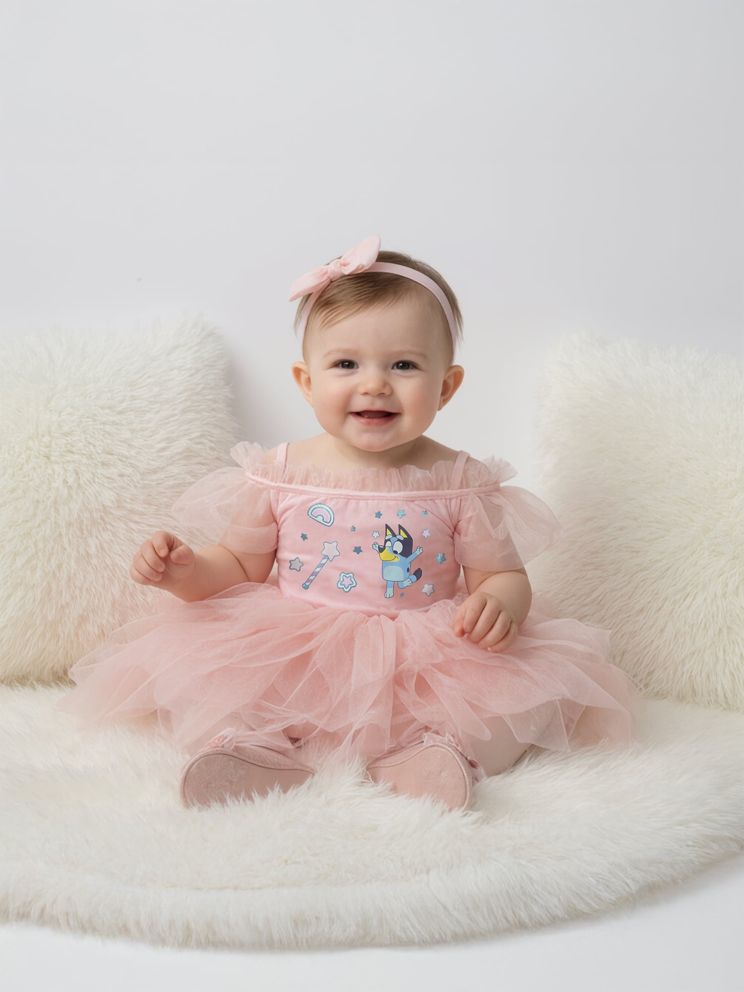 Bluey Baby and Toddler Girls Glitter Tutu Dress, Sizes 0/3M-5T