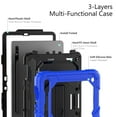 thumbnail image 6 of For Samsung Galaxy Tab S8+ Plus/S7 FE/S7+ Plus Case 12.4 inch, 360 Rotating Shockproof Cover with Stand, Screen Protector, Shoulder Strap (SM-X800/T730/T970), Blue, 6 of 7