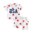 thumbnail image 3 of Tiijoy Baby Boys Independence Day Outfits Short Sleeve T Shirt Shorts Set, Sizes 3-6 Months, 3 of 3
