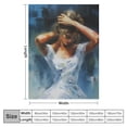 thumbnail image 4 of Fenyluxe Woman in White Dress Soft Cozy Printed Blanket & Throw for All Seasons Lightweight Blanket 40x50in, 4 of 6