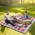 thumbnail image 6 of Boho Picnic Blanket for Outdoor - Waterproof Sandproof Beach Blanket, Extra Large Foldable Camping Mat, Lightweight Portable Travel Rug for Park, Beach, Hiking & RV (Vintage Floral Design), 6 of 9