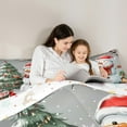 thumbnail image 4 of Manfei Kawaii Snowman Twin Bedding Sets 7-Piece for Kids, Red Winter Robin Birds Bedding Comforter Set, Merry Christmas Reversible Sheet Sets, Luxury Bedroom Decor, 4 of 7