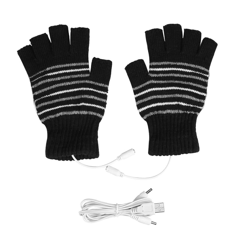 Tebru Heated Gloves, USB Gloves, 1 Pair 5V USB Winter Warm Heating