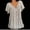 White, variant on TIHLMK Womens Short Sleeve Tops Women Plus Size Short Sleeves V-Neck Print Blouse Pullover Tops Shirt