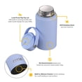 thumbnail image 3 of RTIC 16 oz Ceramic Lined Insulated Outback Water Bottle, Leak Resistant, Periwinkle, 3 of 8