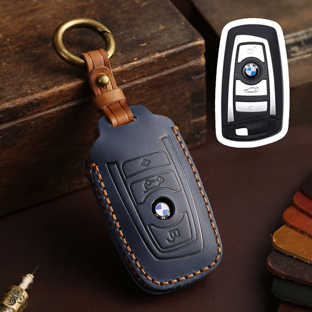 Car Key Fob Cover Case Protector For BMW 3 Series 5 Series X1 X3 X5 7 Series Key Case Cover Leather