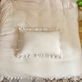 thumbnail image 4 of Move Over Beige Grey Ruffle Pillow Shams Queen Ruffled Pattern Linen Grey Boho Pillowcases 100% Washed Microfiber, 4 of 5