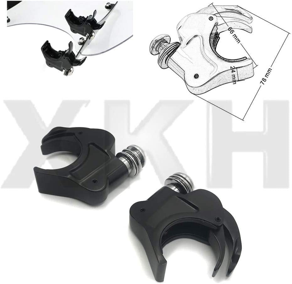 XKH 39mm Forks Windshield Windscreen Clamps Compatible with Harley