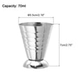 thumbnail image 2 of Uxcell Stainless Steel Cocktail Jigger, 2.5oz Cocktail Measuring Cup Jigger Bar Mixed Cocktail Beaker, Silver, 2 of 5