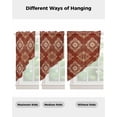thumbnail image 4 of Vintage Brown Swag Valances for Windows, Boho Ethnic Geometric Abstract Art Southwestern Rod Pocket Sheer Valances for Windows, Swag Toppers Light Filtering for Kitchen Living Room 2 Panels 28''x36'', 4 of 6
