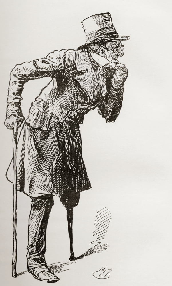 Silas Wegg on his Way to the Bower Mr Wegg felt it due to himself to be anxiously expected at the Bower Boffin will get all the eagerer for waiting a bit said Silas screwing up as he stumped along fir