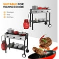 thumbnail image 4 of VINGLI 3 Burner Outdoor Propane Burner with Ignition & Regulator, 225,000 BTU Powerful & Portable Gas Stove Outdoor Stand Cooker for Backyard Patio Cooking Home Camping Brewing Canning Turkey Frying, 4 of 7