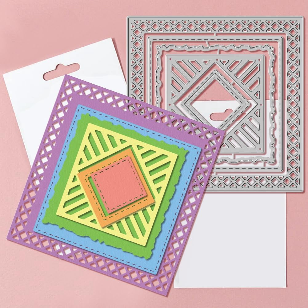 Border Dies Rectangle Triangle Background Cutting Dies - Metal Die Cuts ...
