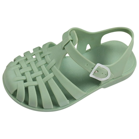 Penkiiy Toddler Shoes Baby Boys Girls Cute Candy Colors Hollow Out Non-slip Soft Sole Beach Roman Sandals Toddler Sandals Wonder 3-4 Years Green On Clearance