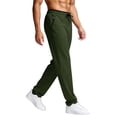 thumbnail image 4 of cfhntfmh Workout Pants for Men Straight Leg Loose Fit Running Pants with Pockets Lightweight Drawstring Pants (Green,X-Large), 4 of 6