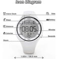 thumbnail image 4 of 26-27 Digital Waterproof Pedometer Watch, Non-bluetooth Fitness Tracker, Step Counter, Distance, Vibrating, 4 of 5