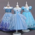 thumbnail image 2 of Vestido De Fiesta Para Bebés Niñas Ropa De Cumpleaños Cenicienta Princesa Cosplay Elsa Frozen Halloween Disfraz 13259, 2 of 4