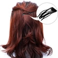 thumbnail image 5 of Pinzas para el cabello HUOGUO con cierre metálico de doble agarre, 24 piezas, negras, 5 of 5