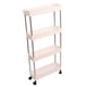 thumbnail image 1 of GOOHOCHY Estante de almacenamiento de plástico multicapa para baño, multifunción, para cocina y baño (blanco, 4 capas), 1 of 8